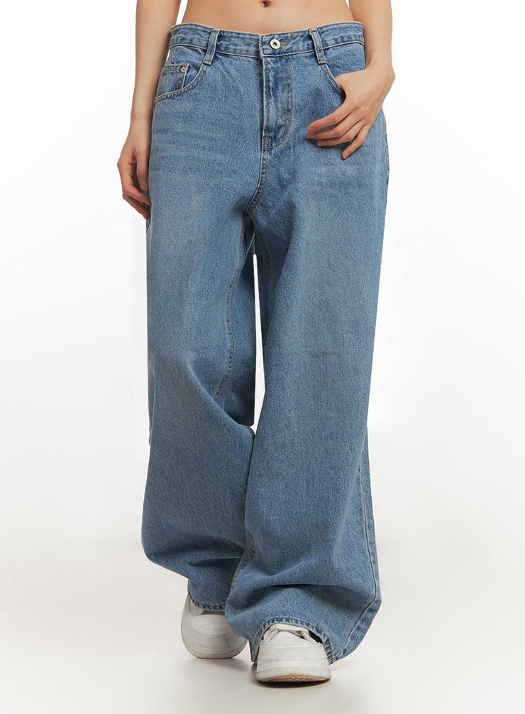 kathleen-wide-leg-baggy-jeans-im514 / Blue