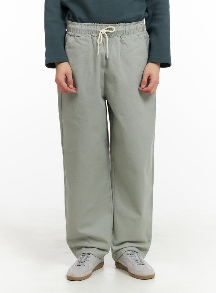 mens-wide-leg-cotton-pants-ia402 / Gray
