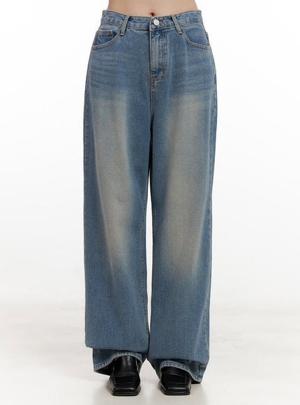 Camila Washed Wide-Leg Jeans ON422