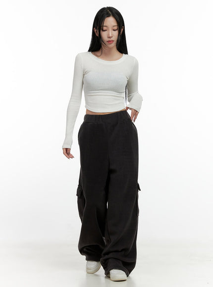 wide-fit-polyester-cargo-pocket-pants-cn408