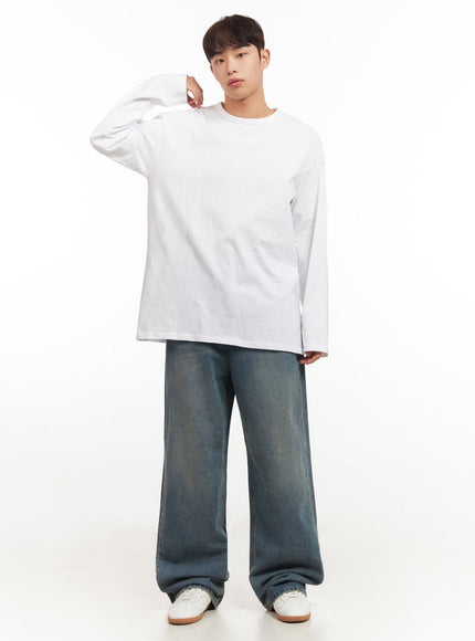 Men's Essential Oversized Long-Sleeve T-Shirt IF517