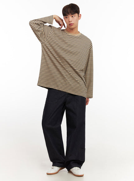 Men's Striped Oversized T-Shirt IF517