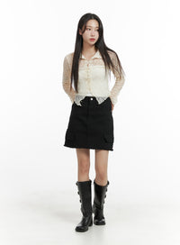 destroyed-hem-denim-cargo-mini-skirt-cm427