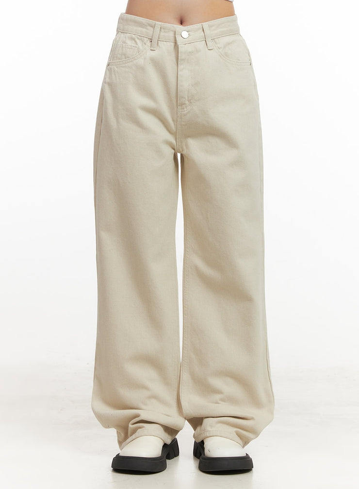 Fleece-Lined Wide-Leg Trousers CJ515