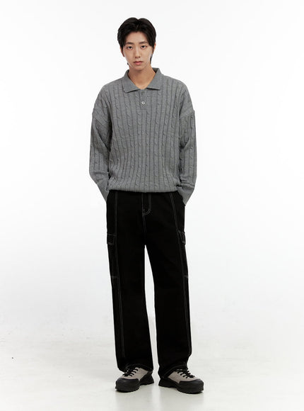 mens-cable-knit-buttoned-sweater-in411