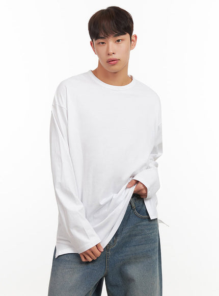 Men's Essential Oversized Long-Sleeve T-Shirt IF517