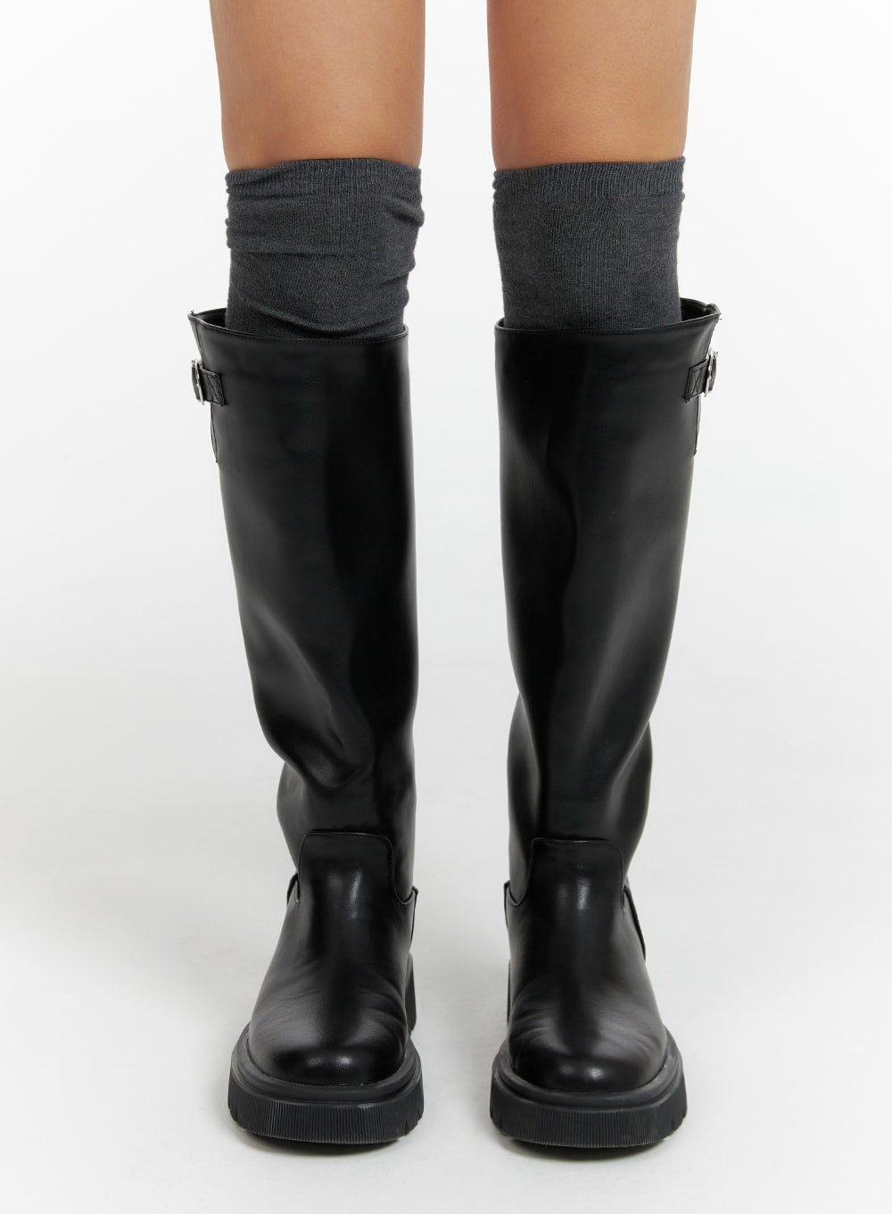 basic-faux-leather-buckle-knee-high-boots-cf416