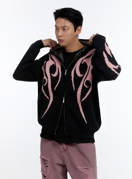 mens-oversize-double-zipper-hoodie-io428