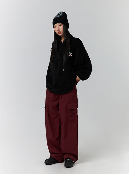 terry-middle-waist-solid-pocket-cargo-pants-cd329