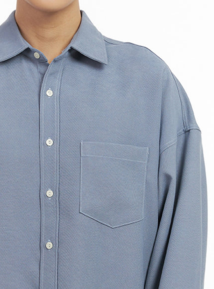 Men's Fleece-Lined Button Up Shirt IJ517