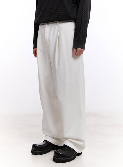 Men's Stitched Pintuck Cotton Pants IM512