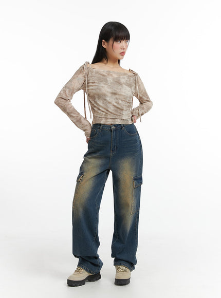 denim-high-waist-wide-leg-pocket-cargo-jeans-ij411