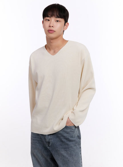 Men's Oversized V-Neck Sweater IM512