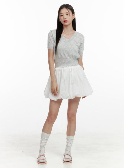 string-banded-bubble-hem-mini-skirt-ol411