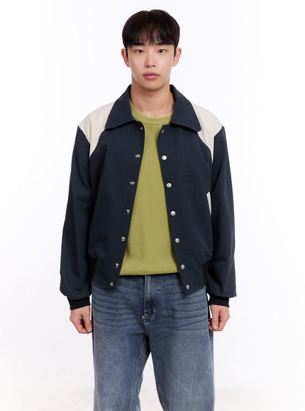 Men's Two-Tone Varsity Jacket IM512