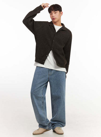 Men's Washed Long Relaxed-Fit Jeans IF517