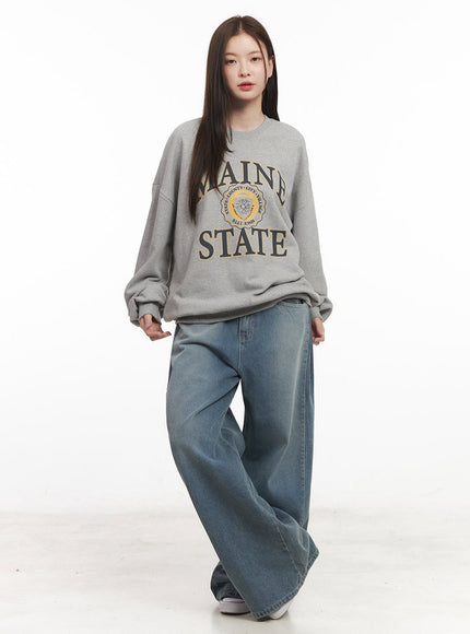 Maine Graphic Oversized Sweatshirt CM511