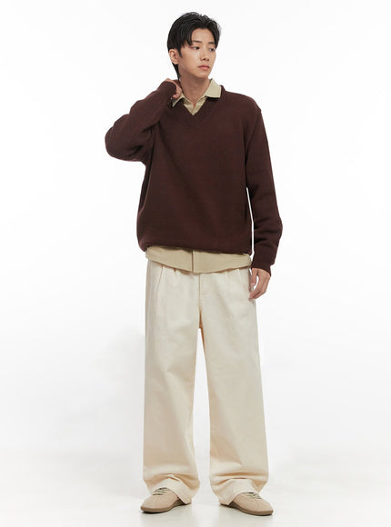 mens-pintuck-wide-leg-cotton-pants-light-beige-id413