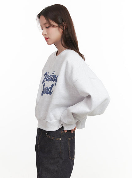 Embroidered Patch Detail Crew Neck CJ515