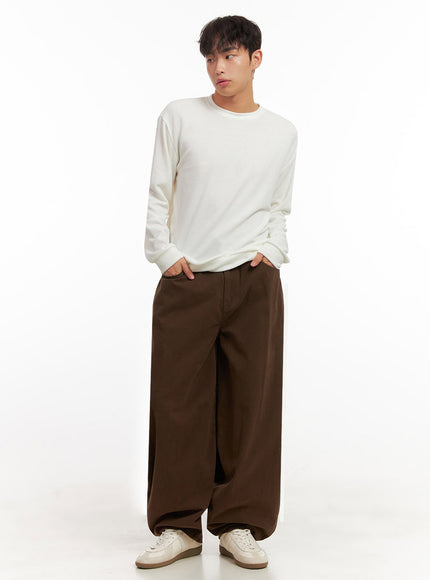 mens-solid-straight-leg-cotton-pants-id427