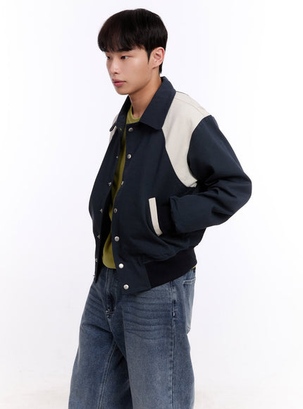 Men's Two-Tone Varsity Jacket IM512