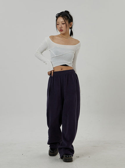 Off-Shoulder Mesh Cropped Top CD20