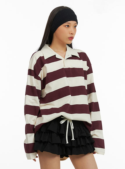 collar-stripe-oversized-polo-shirt-ia417