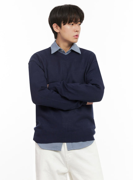 Men's V-Neck Cashmere Sweater IJ517