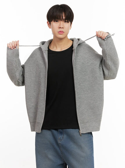 Men's Knitted Double Zip-Up Hoodie IJ517