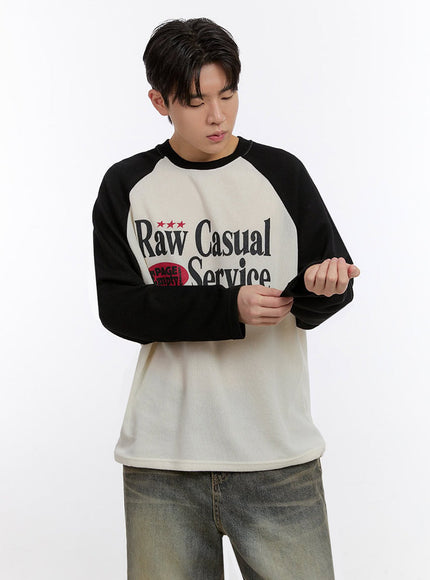 Men's Casual Graphic Long-Sleeve T-Shirt IF528