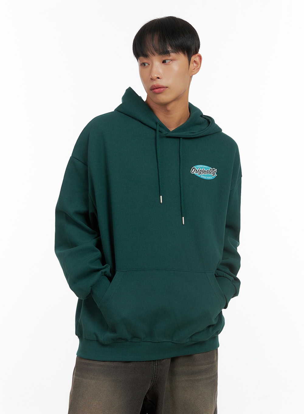 mens-graphic-hooded-sweatshirt-dark-green-is420