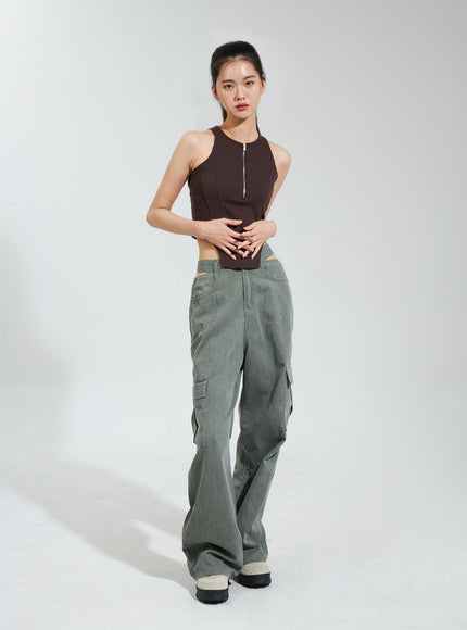 Cut Out Cargo Pants IY318