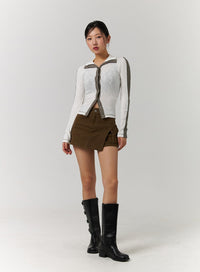 unbalanced-solid-high-waist-button-cargo-mini-skirt-cd329