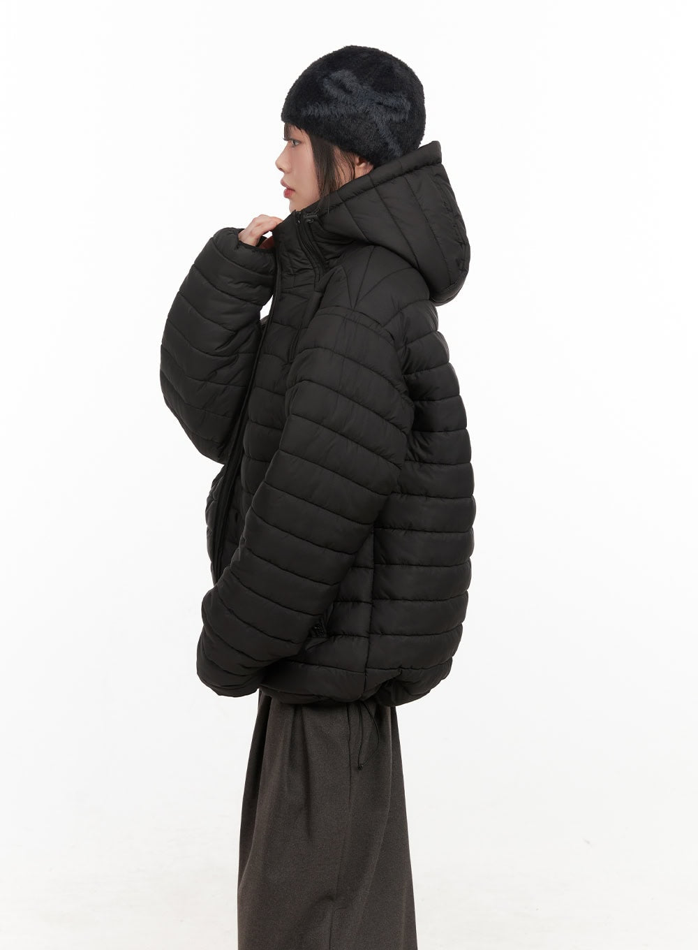 Oversized Hooded Puffer Jacket CJ501