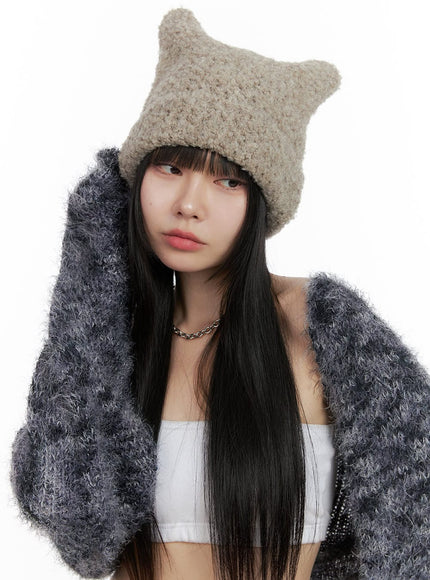 meow-cat-boucle-knit-beanie-oo401