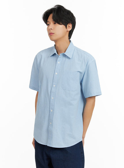 mens-denim-short-sleeve-buttoned-shirt-ia402