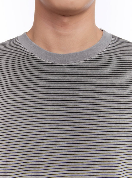 Men's Oversized Striped Long Sleeve Tee IM512