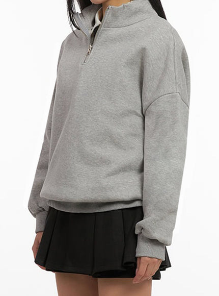 Loose-Fit Half-Zip Sweatshirt IJ503