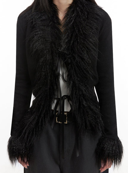 Chic Fur-Trim Cardigan ID431