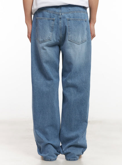 Men's Washed Relaxed-Fit Jeans IM519