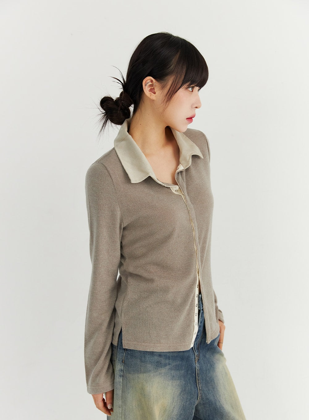 buttoned-long-sleeve-collar-top-co319