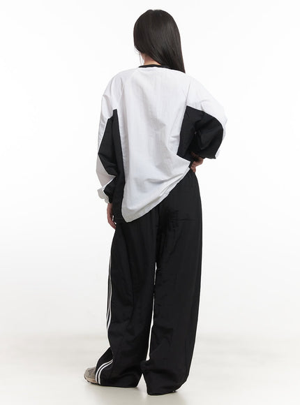 Wide Leg Stripe Track Pants CF524