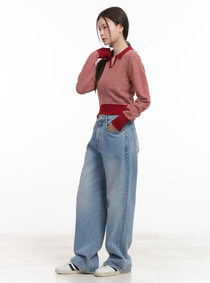 Kyli Washed Wide-Leg Jeans CM512