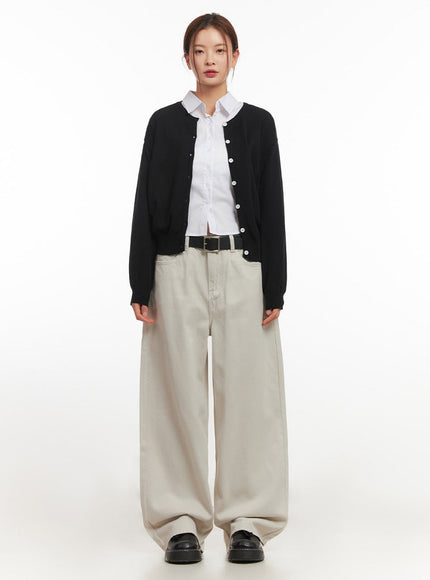 Comfy Cotton Wide-Leg Trousers IM513