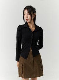slim-fit-buttoned-collar-top-cn321