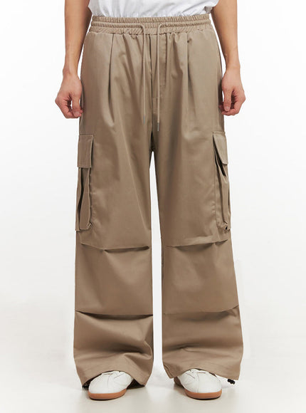 Men's Pintuck Wide-Leg Cargo Pants IF517