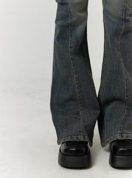 high-waist-slim-washed-bootcut-jeans-cf407