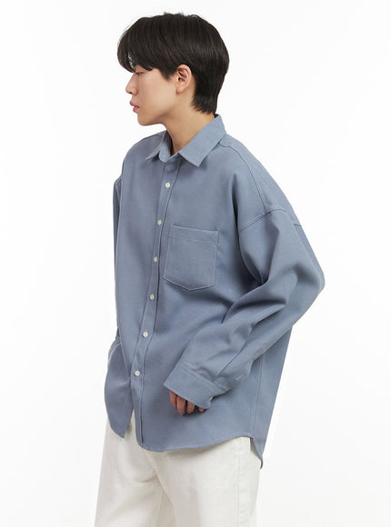 Men's Fleece-Lined Button Up Shirt IJ517