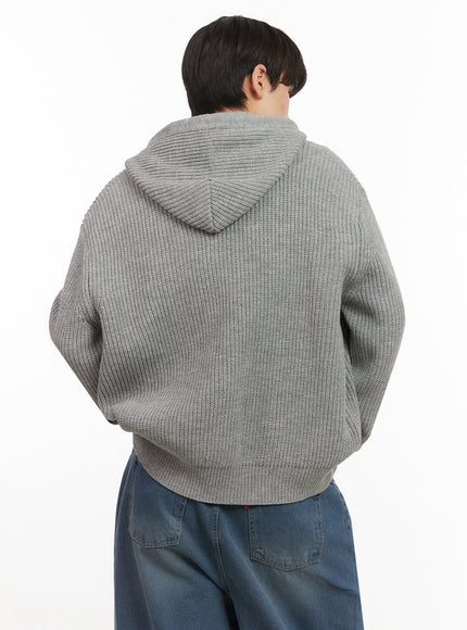 Men's Knitted Double Zip-Up Hoodie IJ517