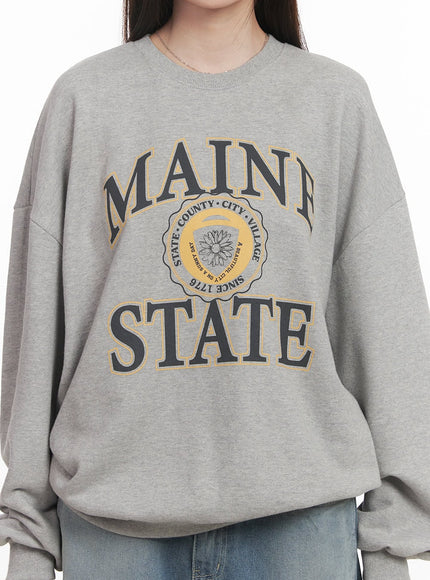 Maine Graphic Oversized Sweatshirt CM511